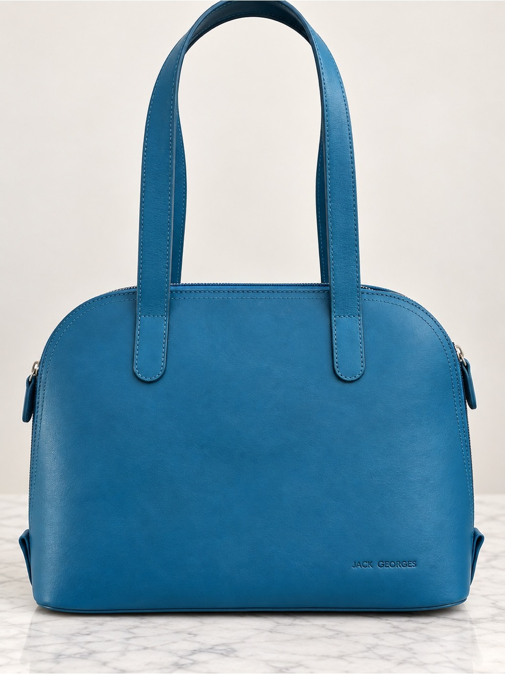 Jack Georges Teal Leather Satchel